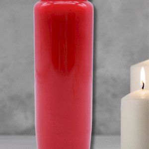 Bougie neuvaine unie rouge