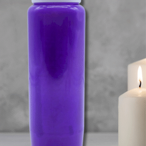 Bougie neuvaine unie violette