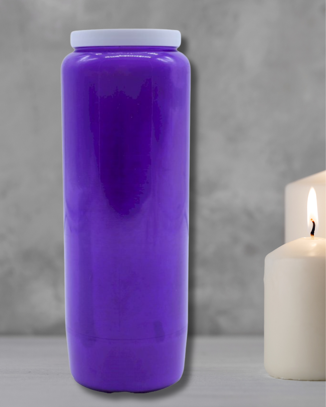 Bougie neuvaine unie violette