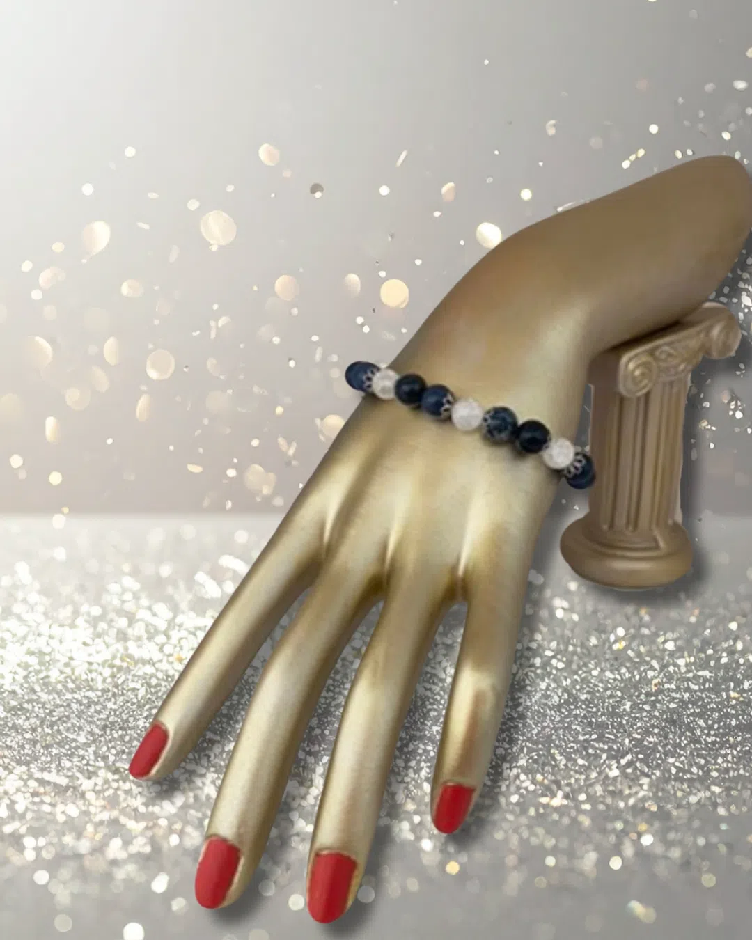 Bracelet Élévation spirituelle en dumortiérite et cristal de roche